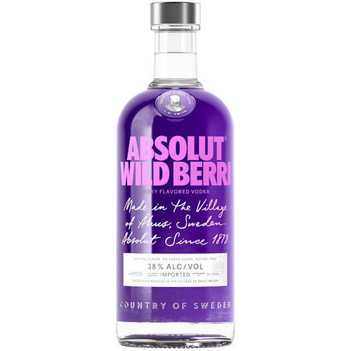 Absolut Wild Berri Swedish Grain Vodka 750ml